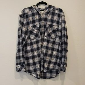 Aritzia TNA women's flannel shirt with hood